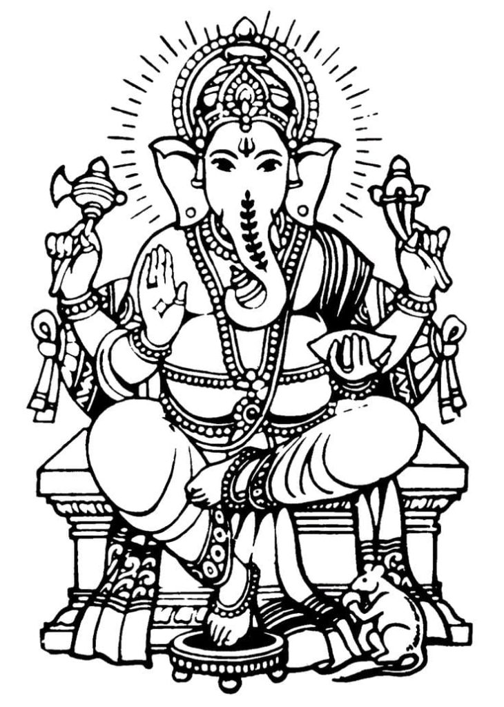 Ganesha Coloring Pages. Print for Free