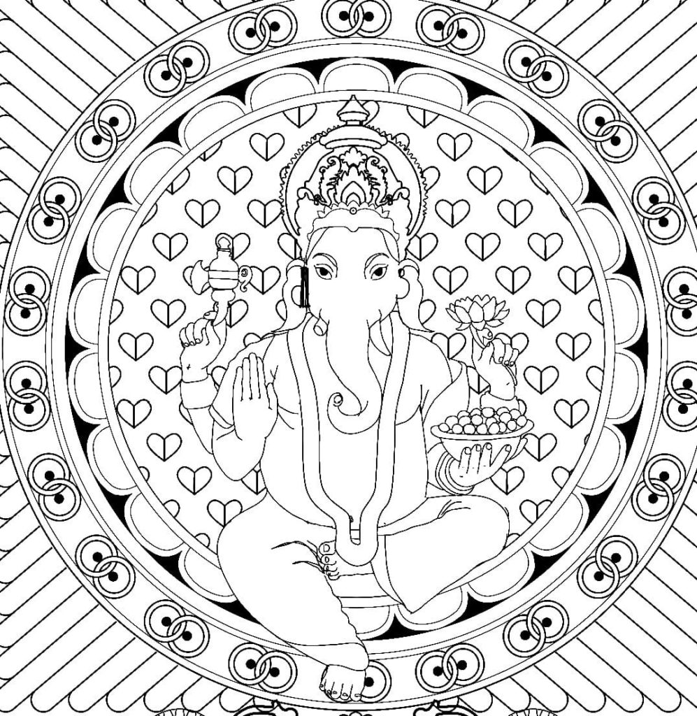 Ganesha Coloring Pages. Print for Free