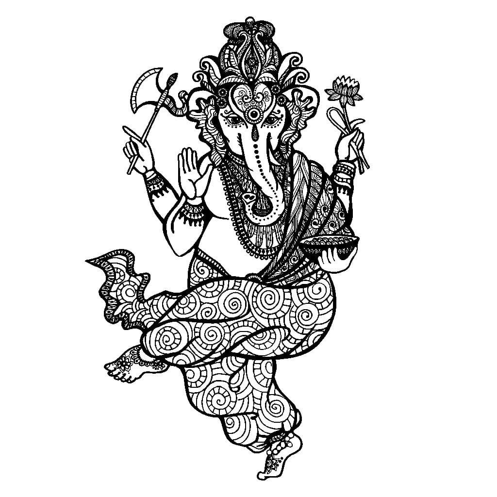 Ganesha Coloring Pages. Print for Free