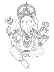 Ganesha Coloring Pages. Print for Free | WONDER DAY