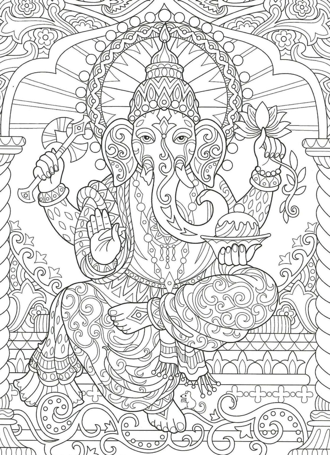 Ganesha Coloring Pages. Print for Free | WONDER DAY — Coloring pages ...