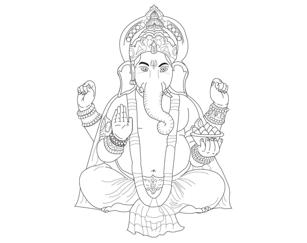 Ganesha Coloring Pages. Print for Free