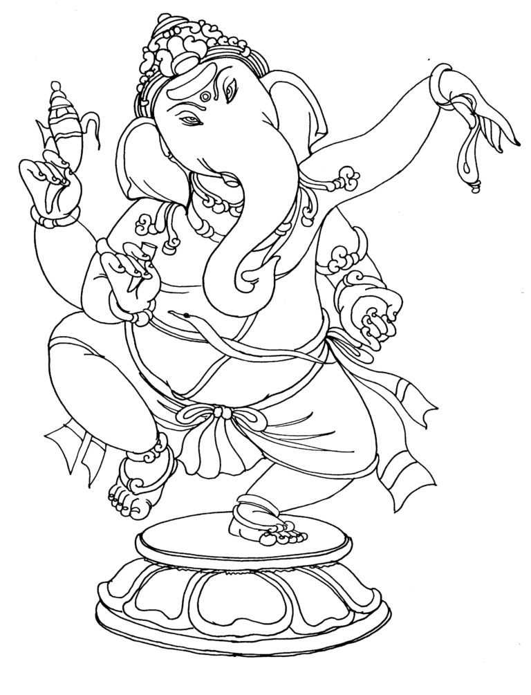 Ganesha Coloring Pages. Print for Free | WONDER DAY — Coloring pages ...