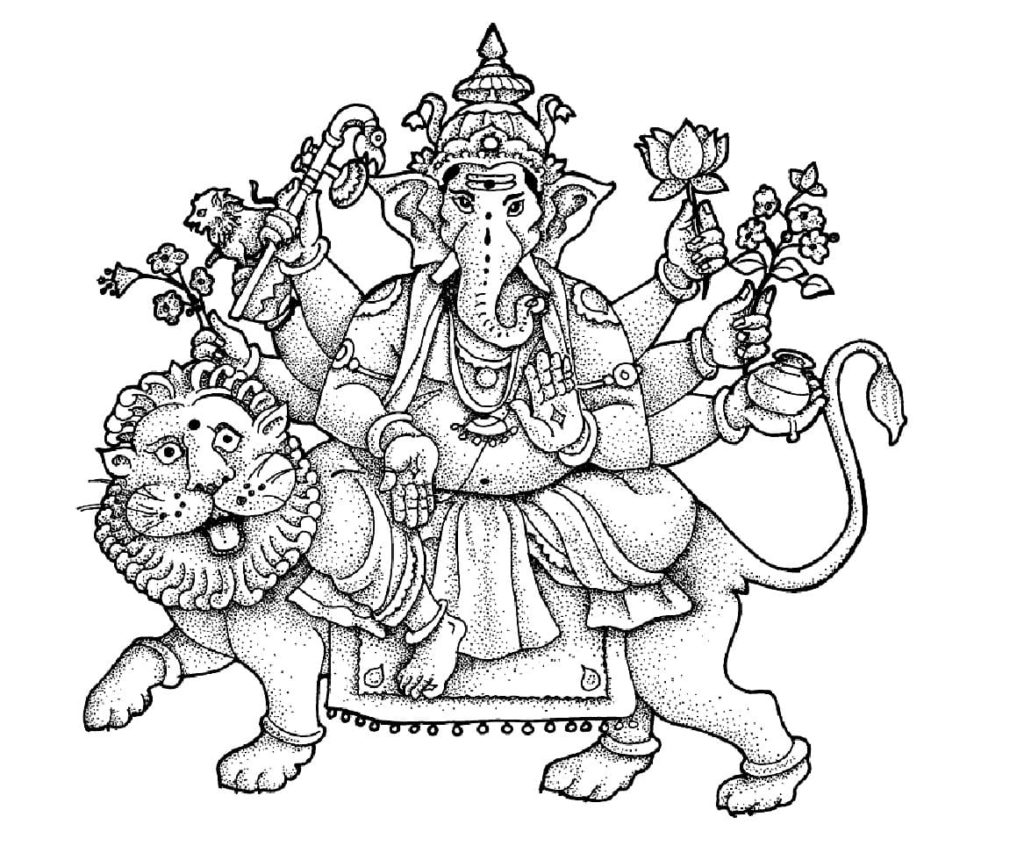 Ganesha Coloring Pages. Print for Free