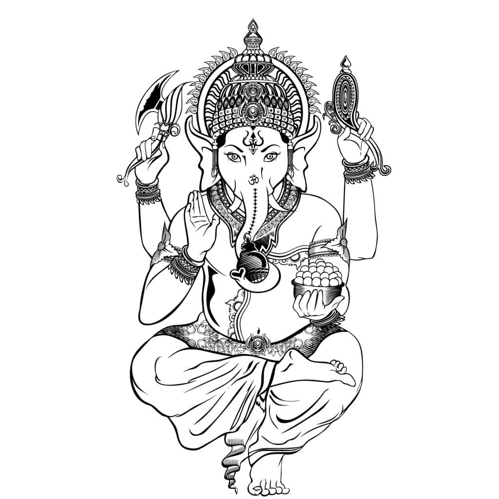 Ganesha Coloring Pages. Print for Free