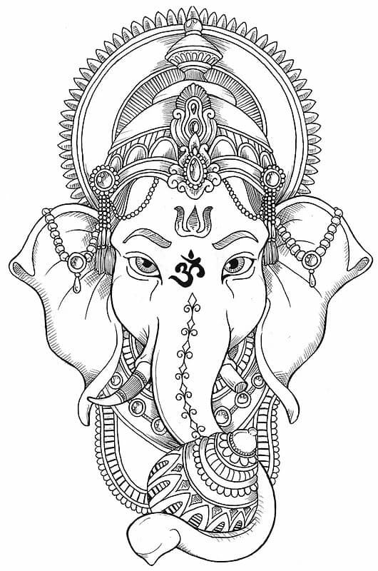 Ganesha Coloring Pages. Print for Free | WONDER DAY