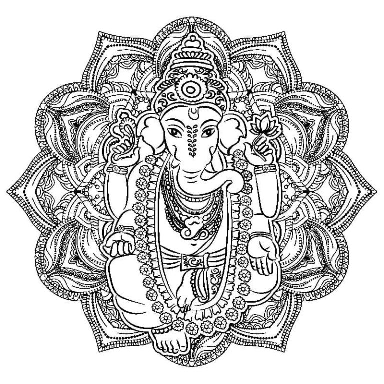 Ganesha Coloring Pages. Print for Free WONDER DAY — Coloring pages