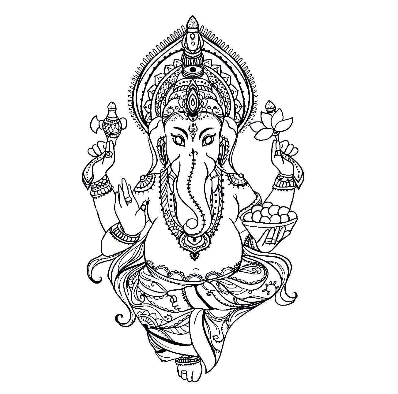 Ganesha Coloring Pages. Print for Free | WONDER DAY — Coloring pages for  children and adults