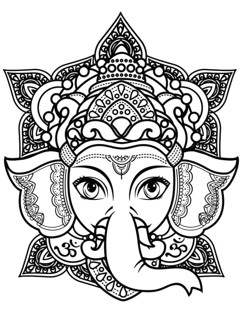 Ganesha Coloring Pages. Print for Free WONDER DAY