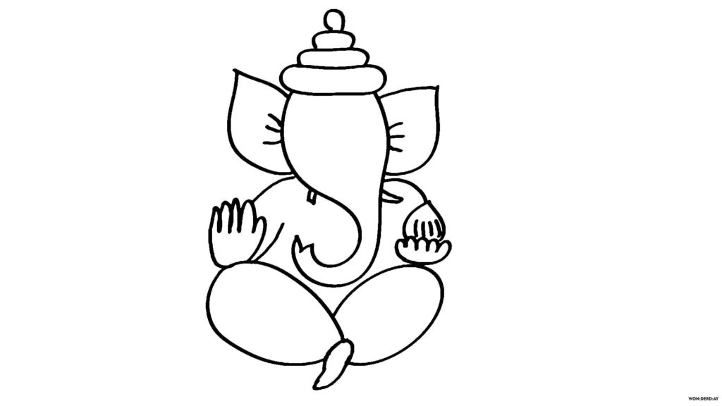 Cute Ganesha Pencil Sketch - Desi Painters