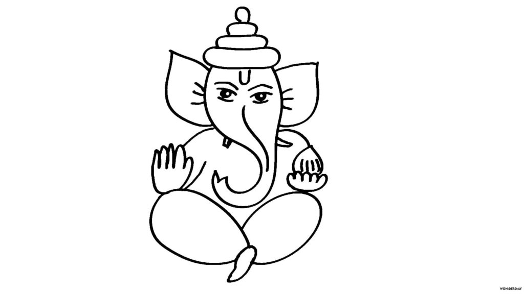 ganesha simple drawing for kids - Clip Art Library