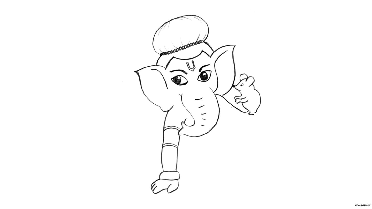 How to Draw Ganesha. 20 Pencil Drawing Lessons | WONDER DAY — Coloring