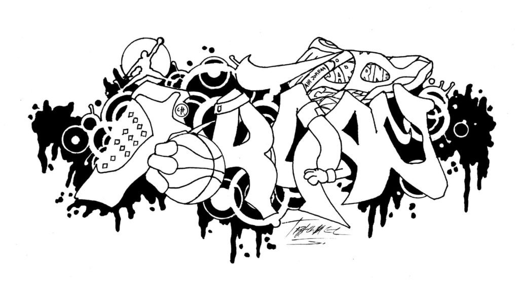 80 Desenhos de Graffiti para Colorir