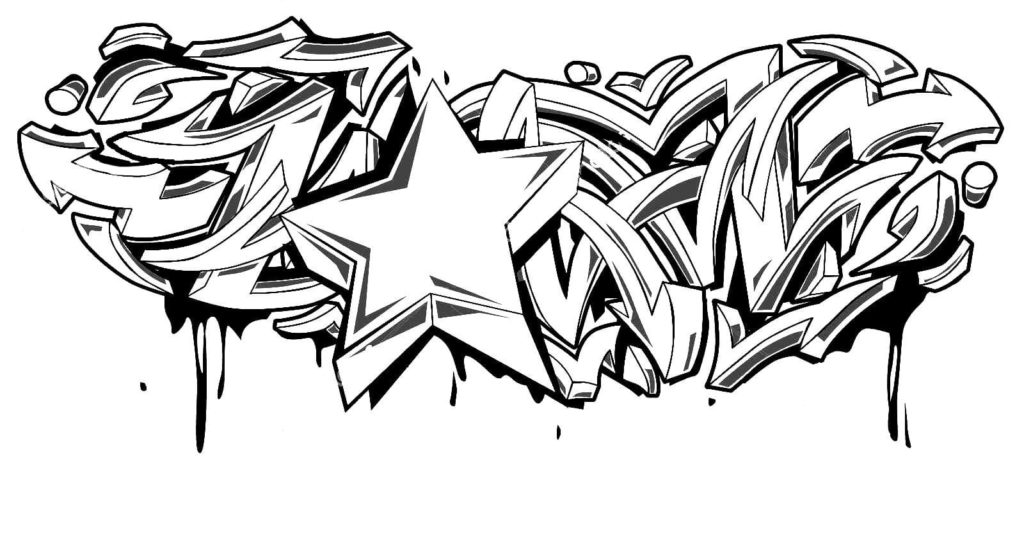 80 Coloriages Graffitis à imprimer