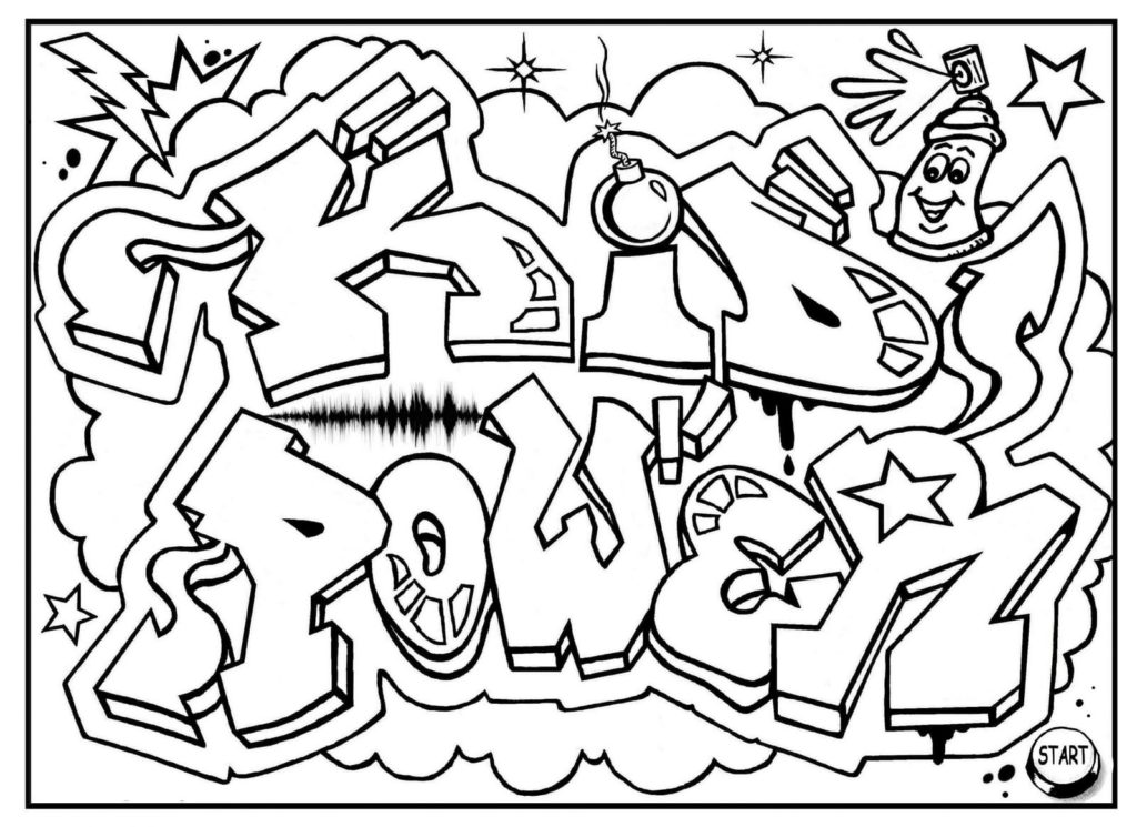 80 Coloriages Graffitis à imprimer