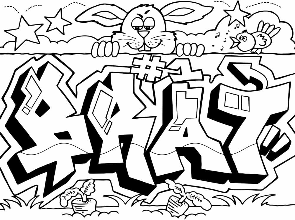 graffiti spray can coloring pages