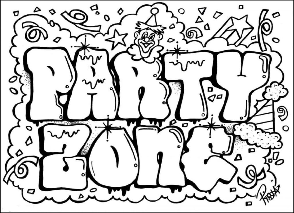 80 Desenhos de Graffiti para Colorir