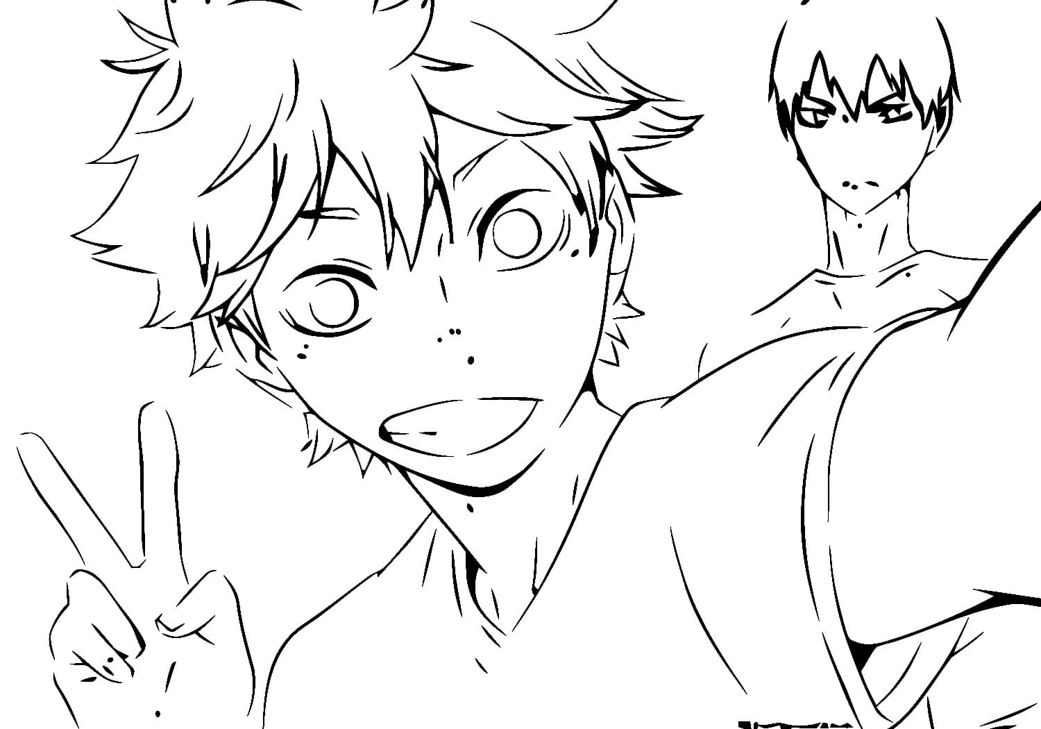 Download Anime Coloring Pages Kageyama - Coloring and Drawing