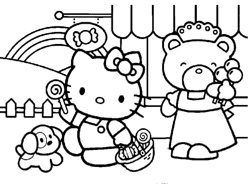 100 Ausmalbilder Hello Kitty zum Ausdrucken