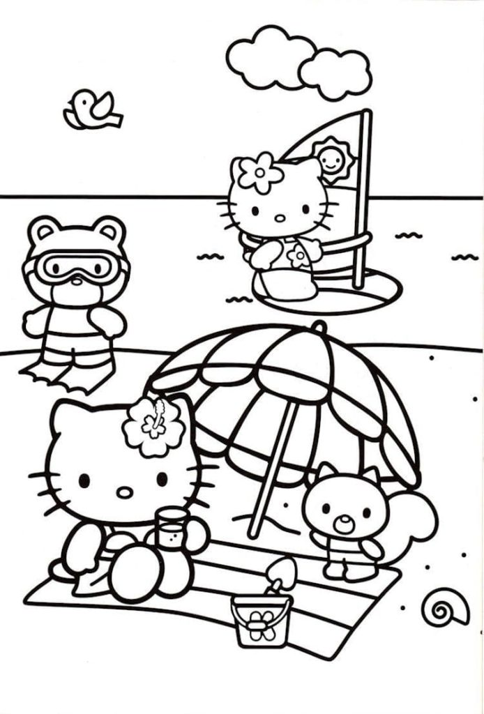 Dibujos de Hello Kitty para colorear. Imprime gratis 100 imágenes