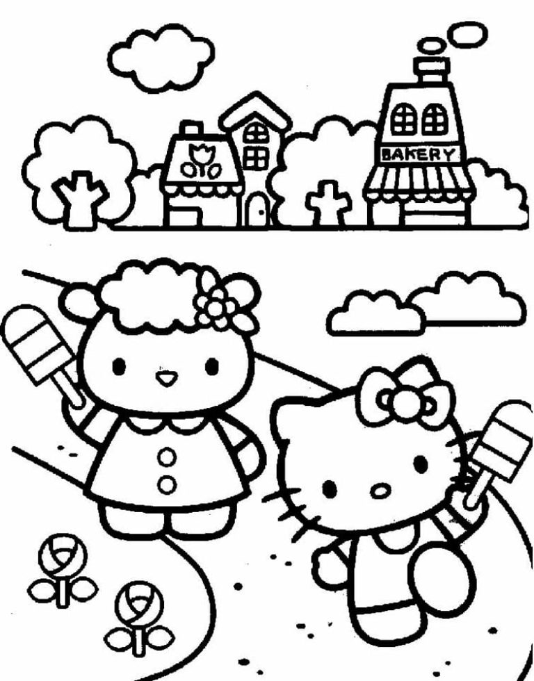 100 Coloring pages Hello Kitty For Print | WONDER DAY — Coloring pages ...