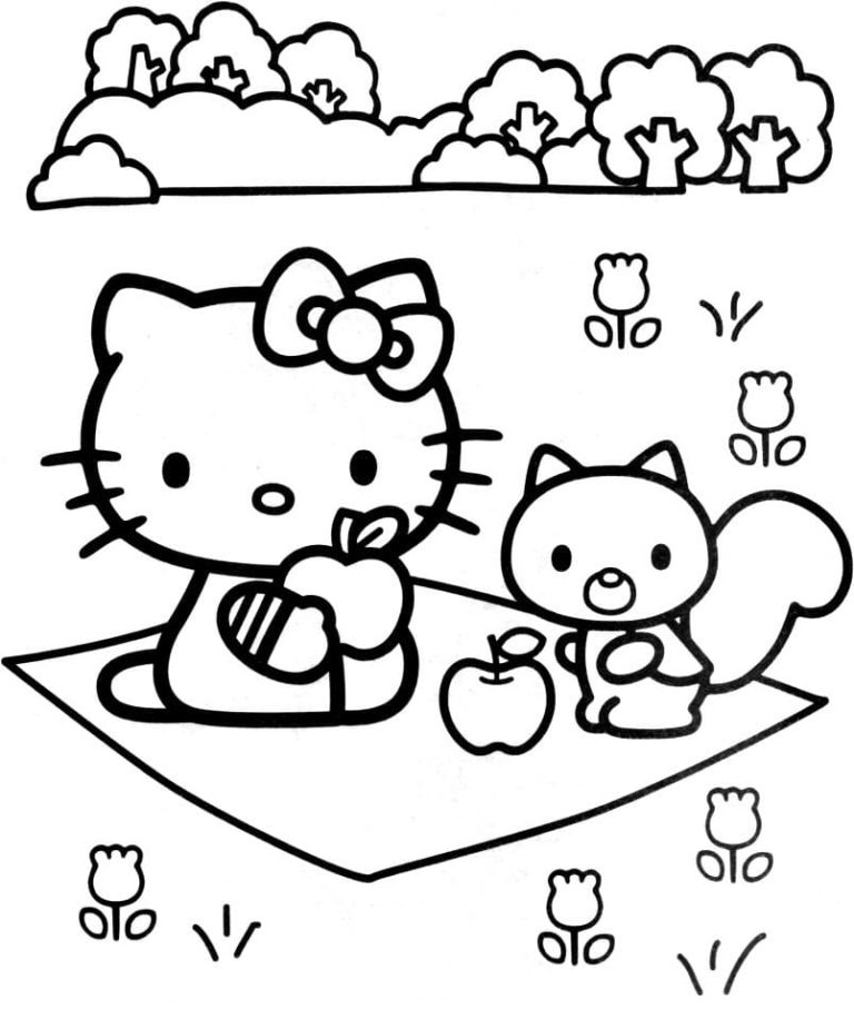 Раскраски Хелло Китти (Hello Kitty). 100 Бесплатных раскрасок