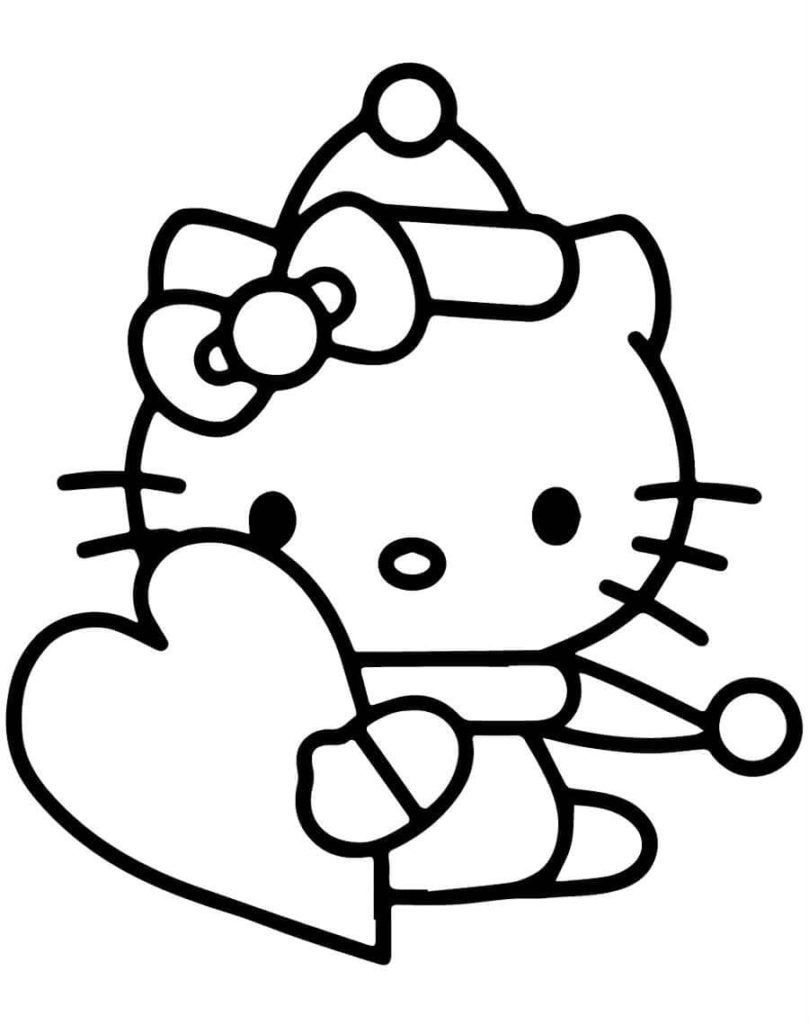 Desenhos da Hello Kitty para colorir - 7 passos  Обои hello kitty, Торт hello  kitty, Детские раскраски