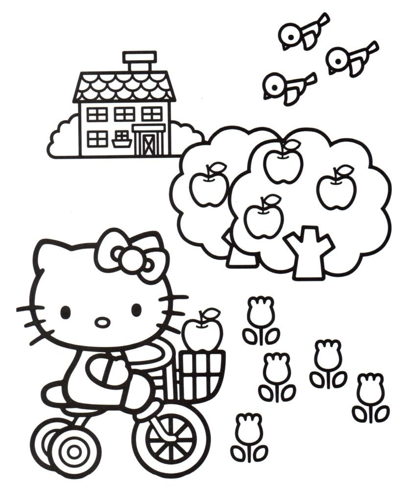 100 Disegni di Hello Kitty da Colorare per la Stampa gratuita