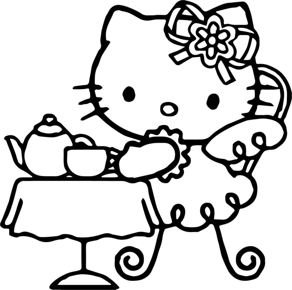 Dibujos de Hello Kitty para colorear. Imprime gratis 100 imágenes