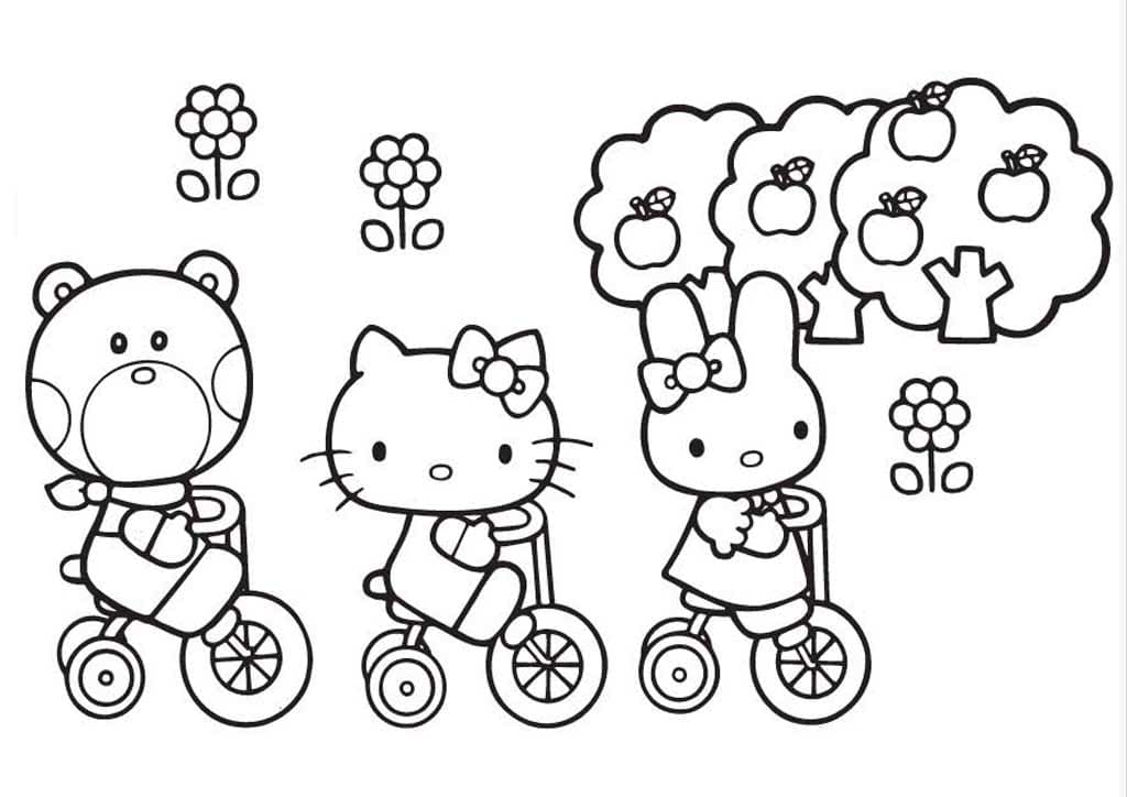 Dibujos de Hello Kitty para colorear. Imprime gratis 100 imágenes