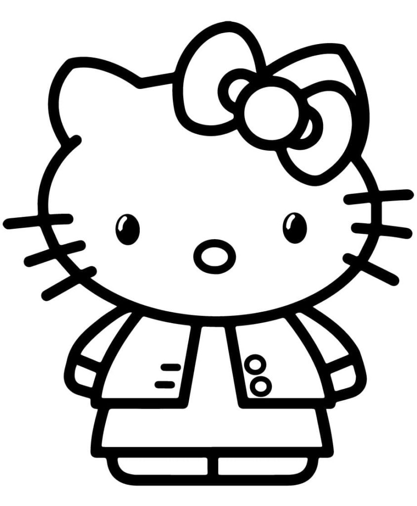 100 Disegni di Hello Kitty da Colorare per la Stampa gratuita