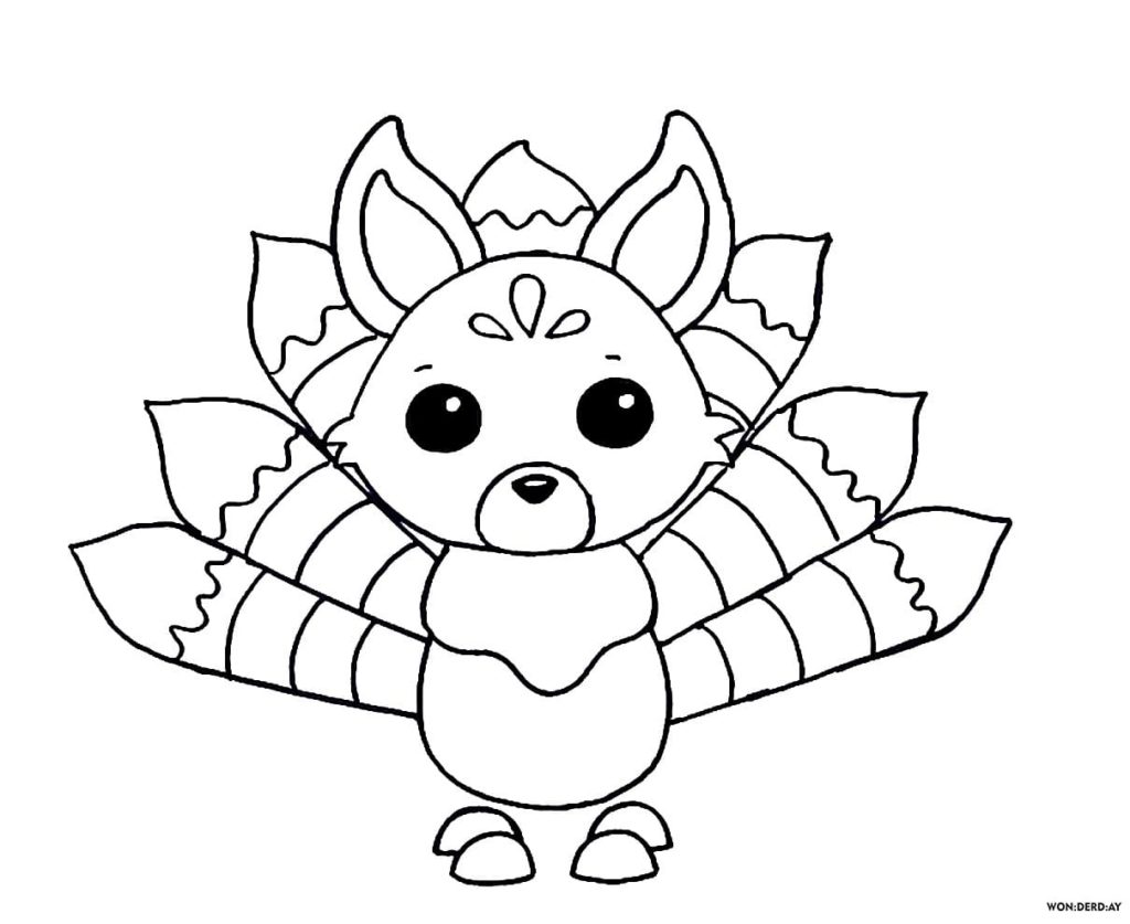 Adopt Me Pets Coloring Pages Kitsune