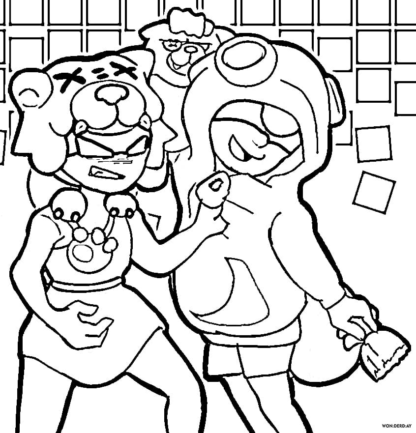 Leon Brawl Stars coloring pages. Print for Free
