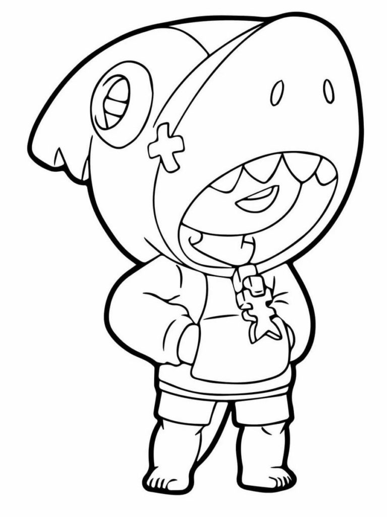 Leon Brawl Stars coloring pages. Print for Free