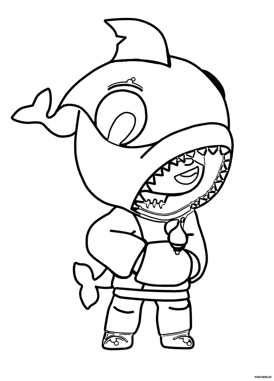 Leon Brawl Stars Coloring Pages Print For Free Wonder Day Coloring Pages For Children And Adults - coloriage skin brawl stars leon