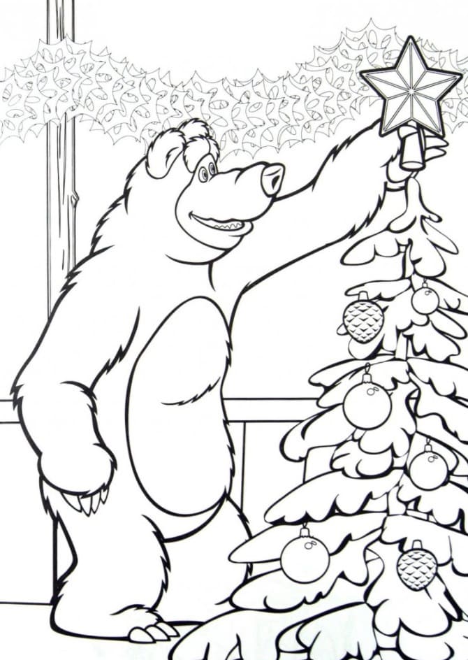 Masha and the Bear coloring pages (100) for Kids Printable