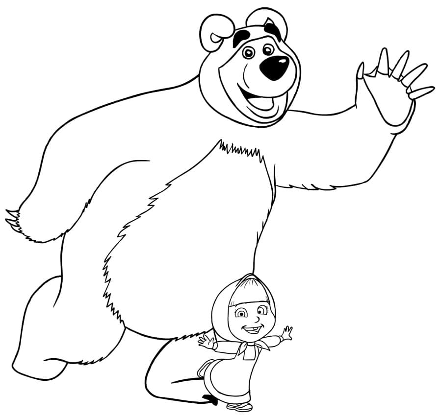 Desenhos do Masha e o Urso para colorir (100) para imprimir