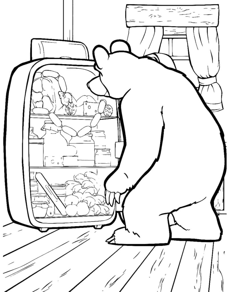 Desenhos do Masha e o Urso para colorir (100) para imprimir