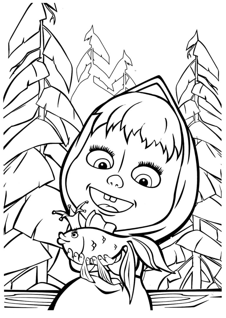 ausmalbilder mascha und der bär