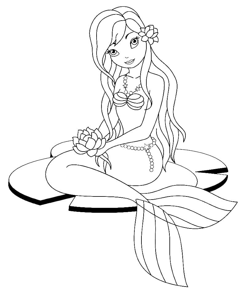 Moon Mermaid Coloring Book: Age 4 to 8. Beautiful 40 Mermaid Coloring  Pictures (Paperback)