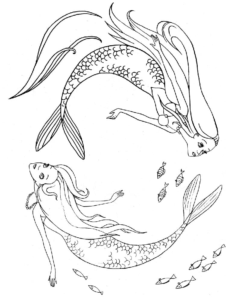 Mermaid Coloring Pages 120 Images To Print Wonder Day - coloring book animal kingdom coloring book fish roblox