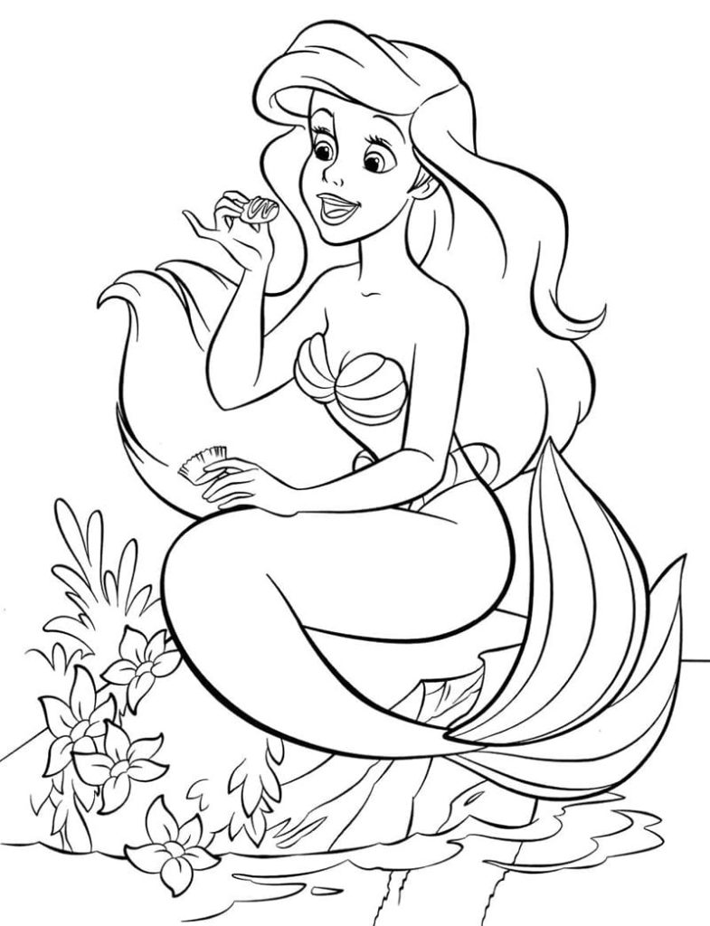 Coloriages Sirène. 120 Images à imprimer