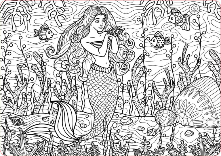 Coloriages Sirène. 120 Images à imprimer | WONDER DAY — Coloriages pour