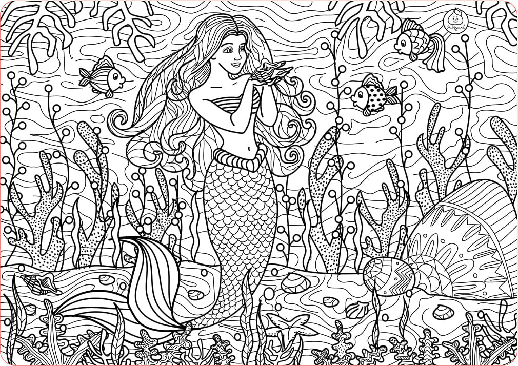 Ausmalbilder Meerjungfrau. 120 Bilder zum ausdrucken