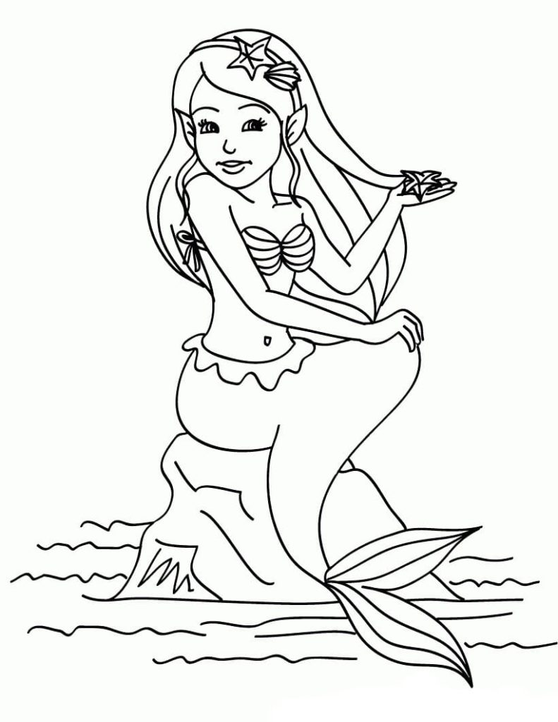 Dibujos de Sirenas para Colorear. 120 Imágenes para Imprimir