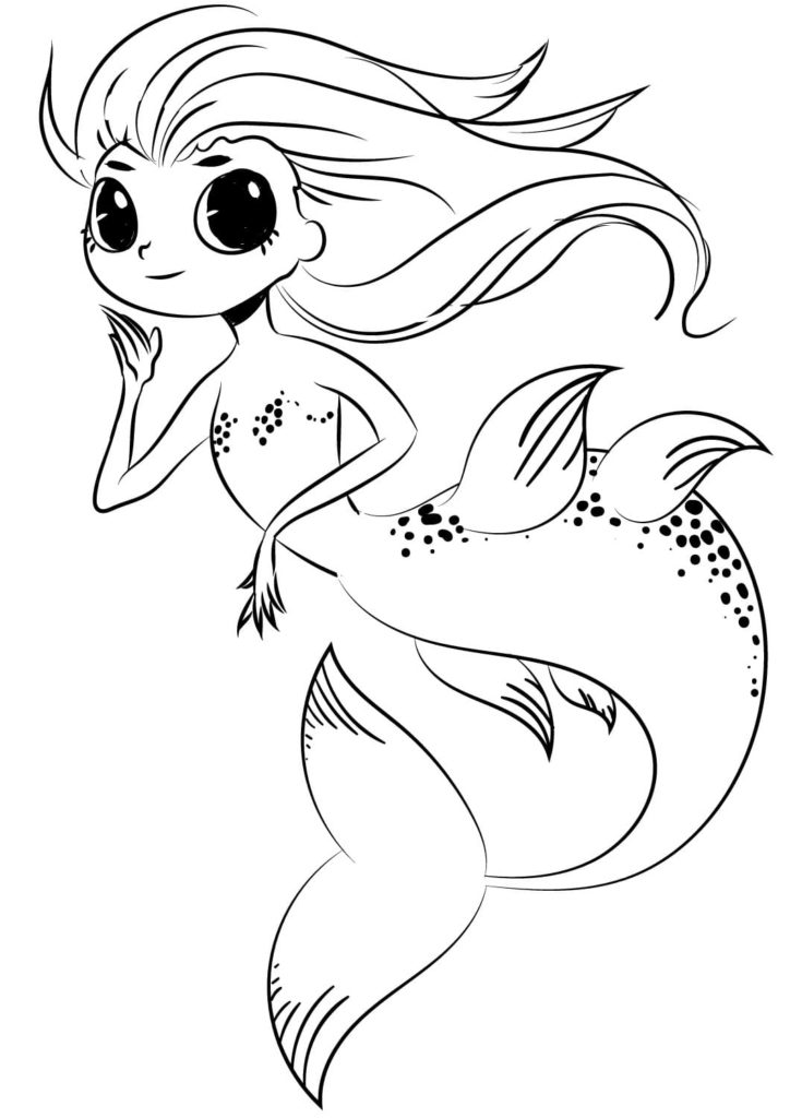 66 Collection Mermaid Coloring Pages Cute  HD