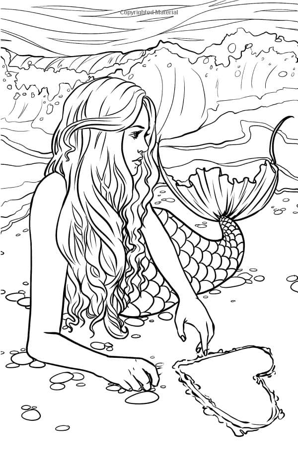 printable coloring full pages of mermaids