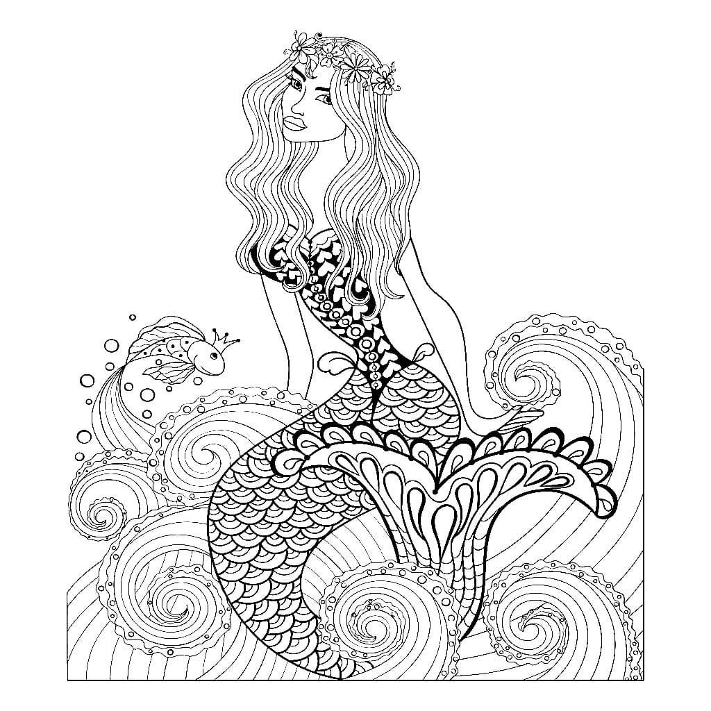 Disegni di Sirena da colorare. 120 Immagini da Stampare