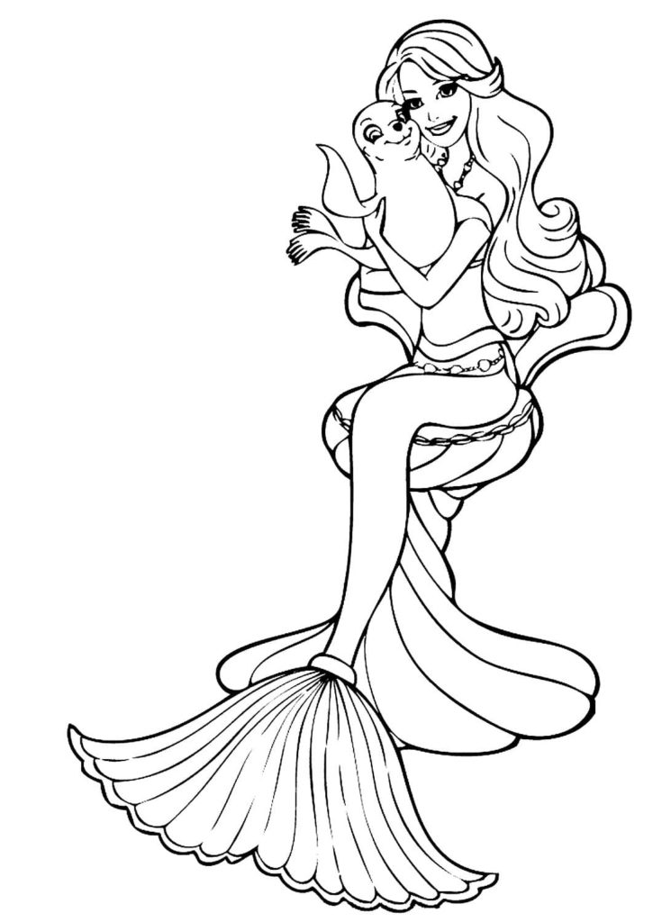 Coloriages Sirène. 120 Images à imprimer