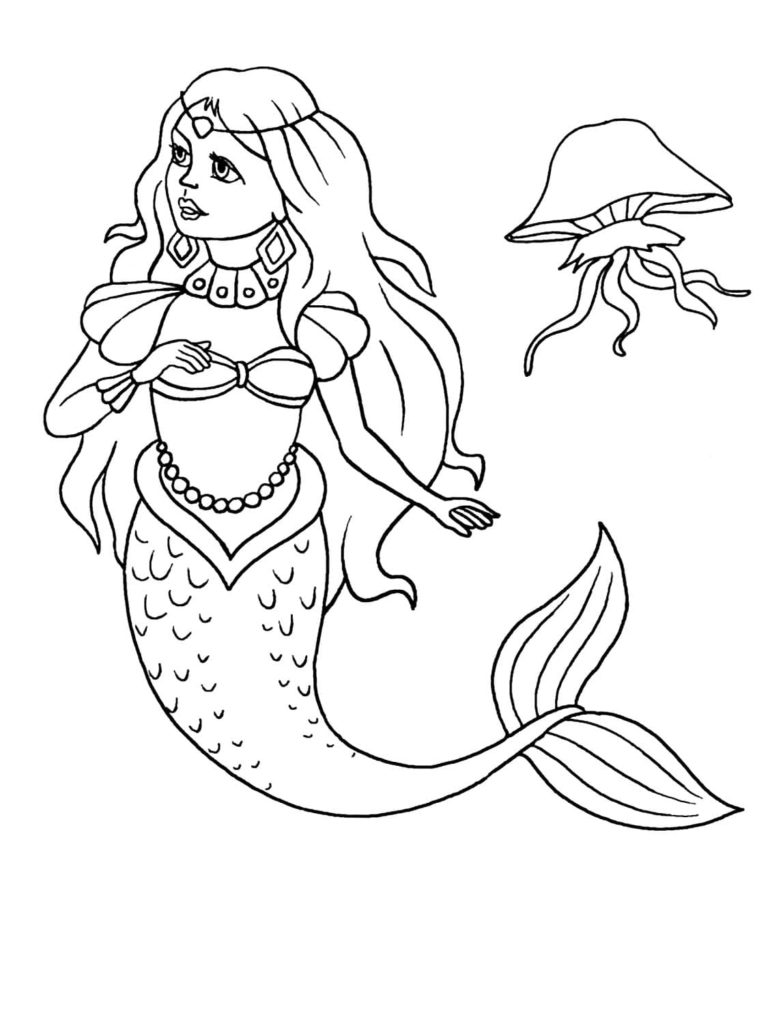 Mermaid Coloring Pages. 120 Images to Print